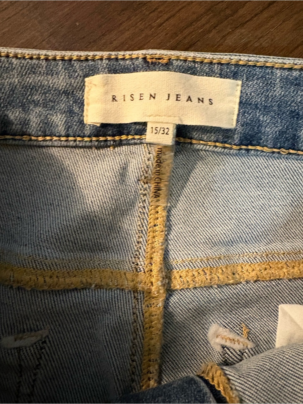 Risen High Rise Cuffed Jeans size 15/32 NWT - Picture 3 of 3